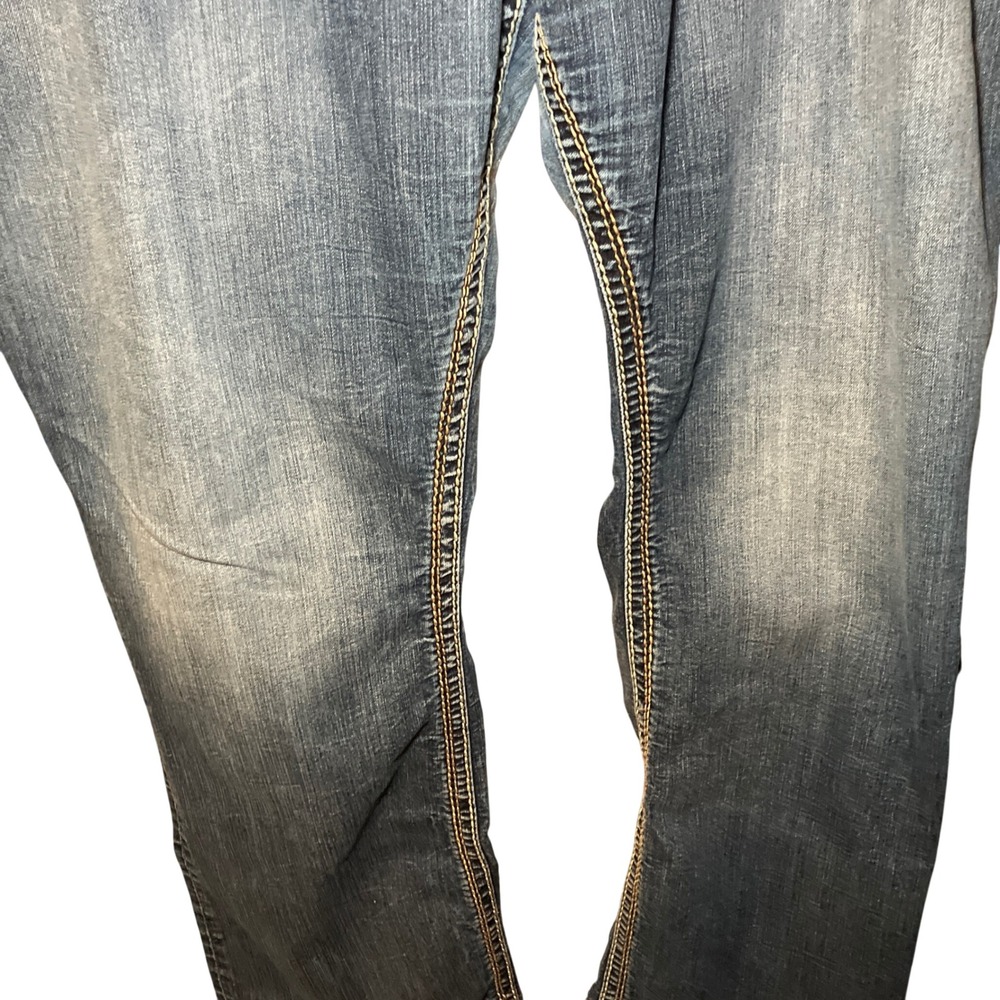 Silver Jeans Tuesday Bootcut Women Size 16 1/2 Blue Contrast Stitching - Picture 3 of 9